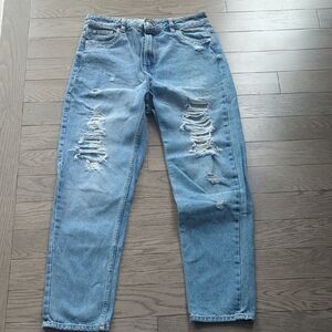 Refuge Light Blue Distressed Mom Jeans - Size 5 BNWOT